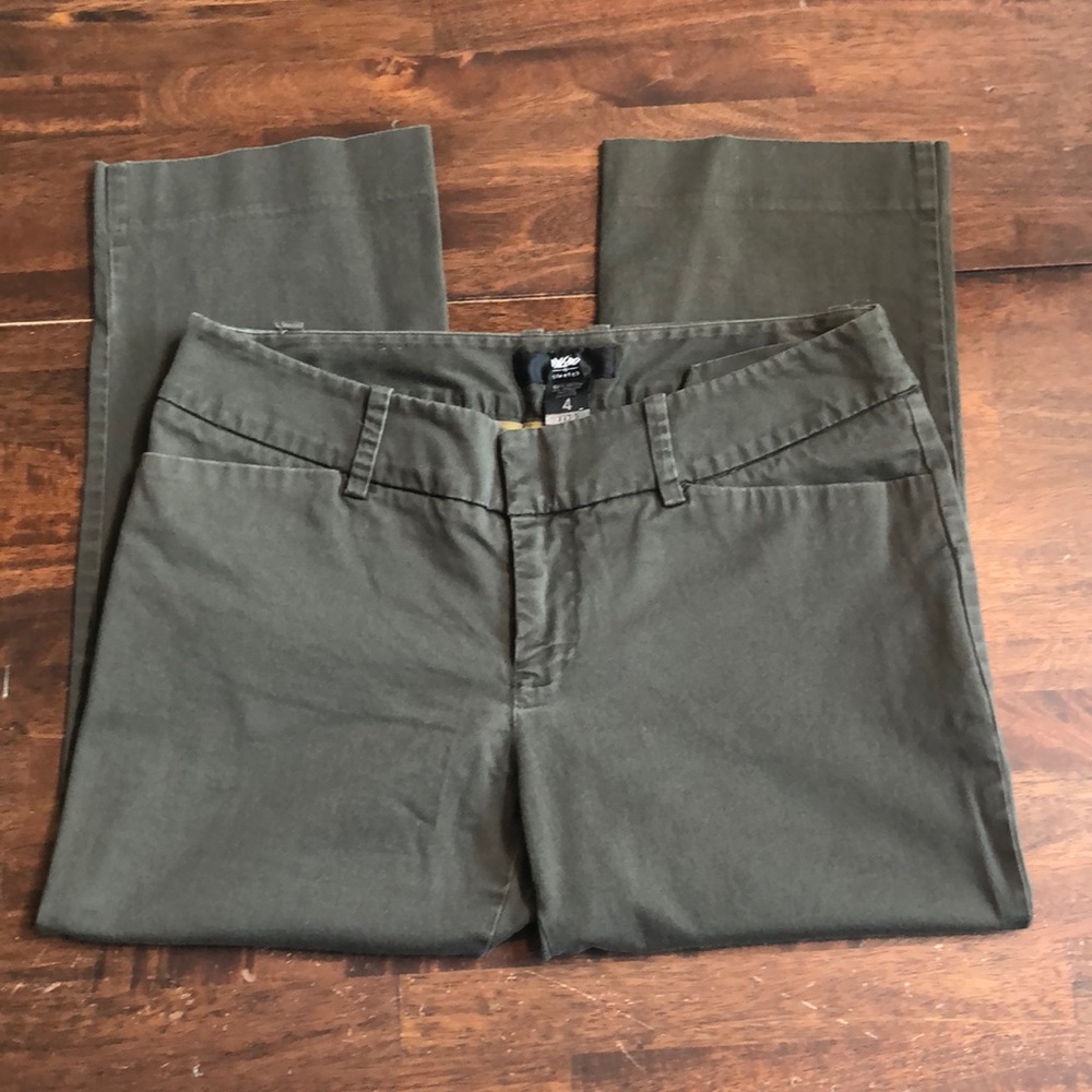 Mossimo Women's Stretch Capri Pants Green Cropped Casual Chino Bottoms Size 4 - Picture 5 of 7